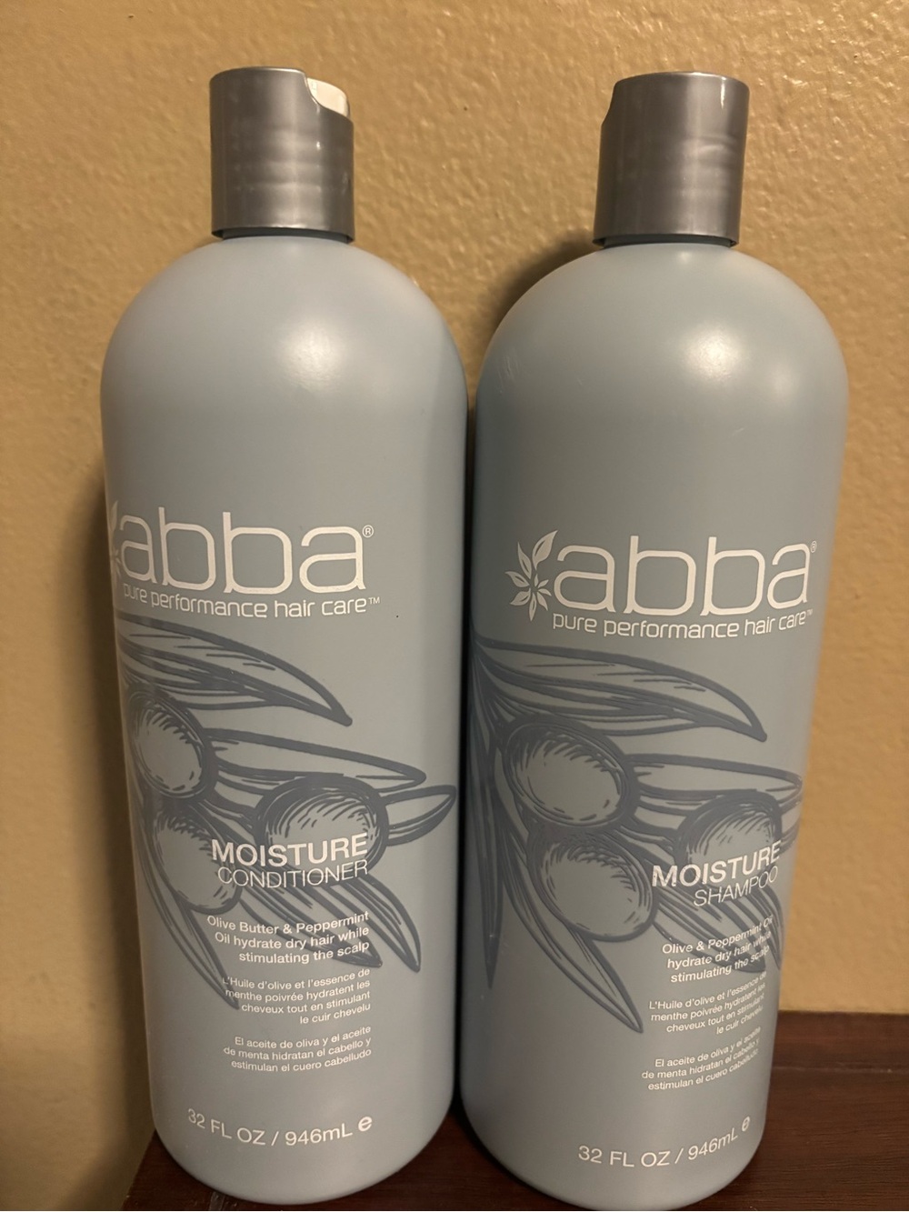 Abba Hair Care Moisture Shampoo & Conditioner For Dry Hair 32 oz Duo